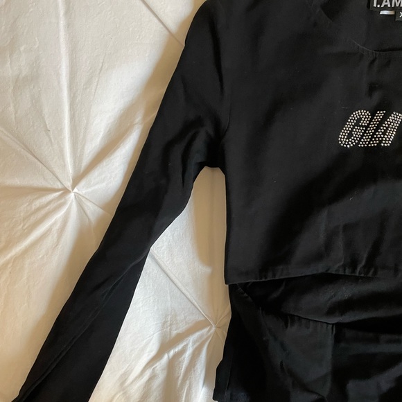 i am gia long sleeve cut out crop top - Picture 4 of 5